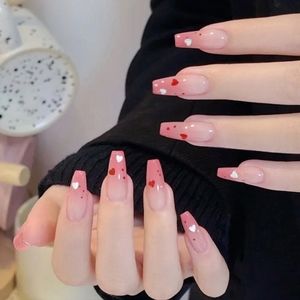 🐢2/$15 Ombre Valentine's with Hearts Press On Nails